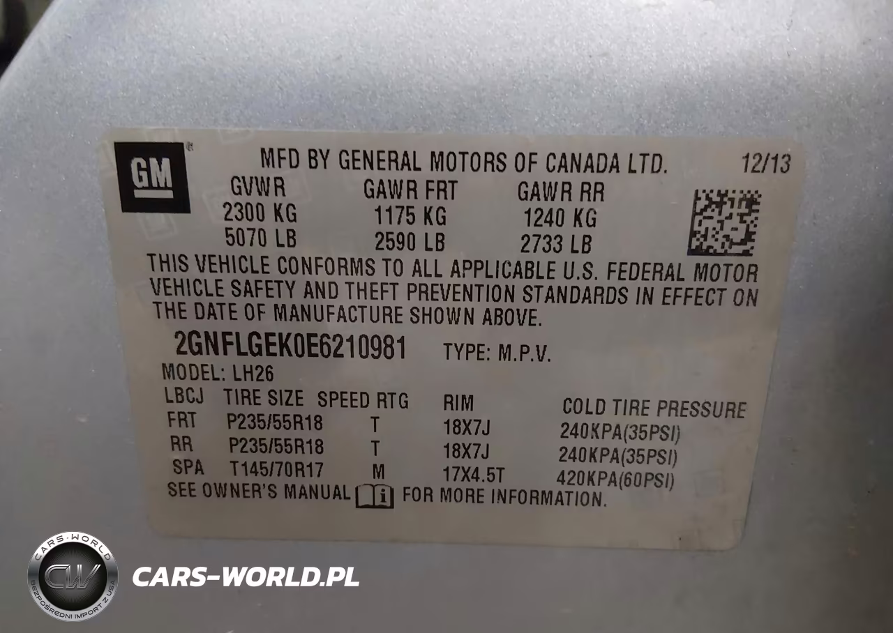 2014 Chevrolet Equinox 2Lt VIN:2GNFLGEK0E6210981 - 9