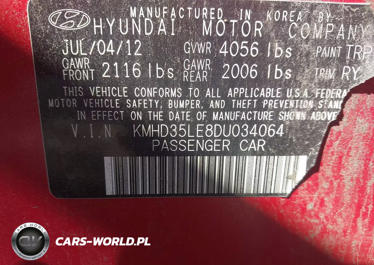 2013 Hyundai Elantra Gt Base W-Blue VIN:KMHD35LE8D4034064 - 9