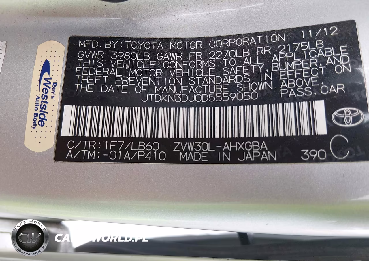 2013 Toyota Prius Four VIN:JTDKN3DU0D5559050 - 9