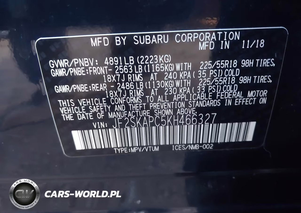 2019 Subaru Forester Sport VIN:JF2SKAPC5KH466327 - 9