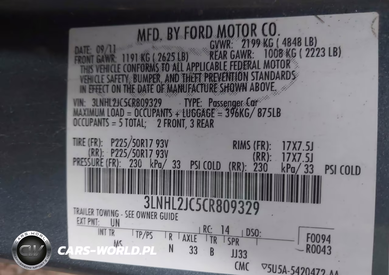 2012 Lincoln Mkz VIN:3LNHL2JC5CR809329 - 9