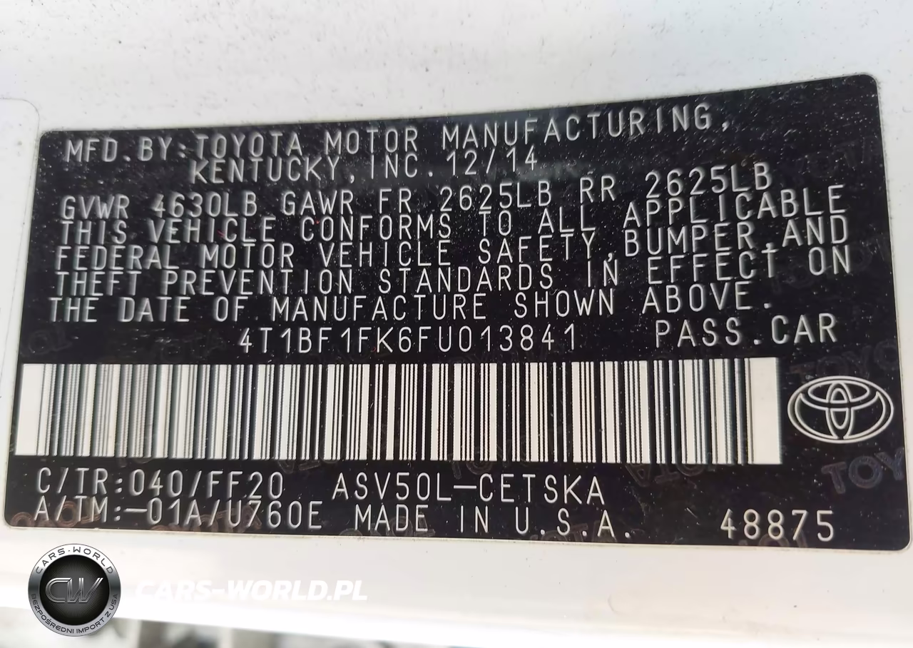 2015 Toyota Camry Se VIN:4T1BF1FK6FU013841 - 9