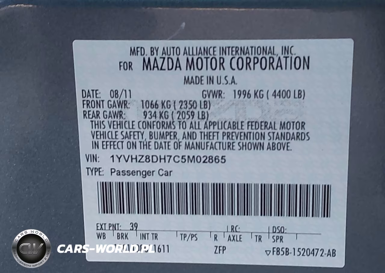 2012 Mazda Mazda6 I Touring VIN:1YVHZ8DH7C5M02865 - 9