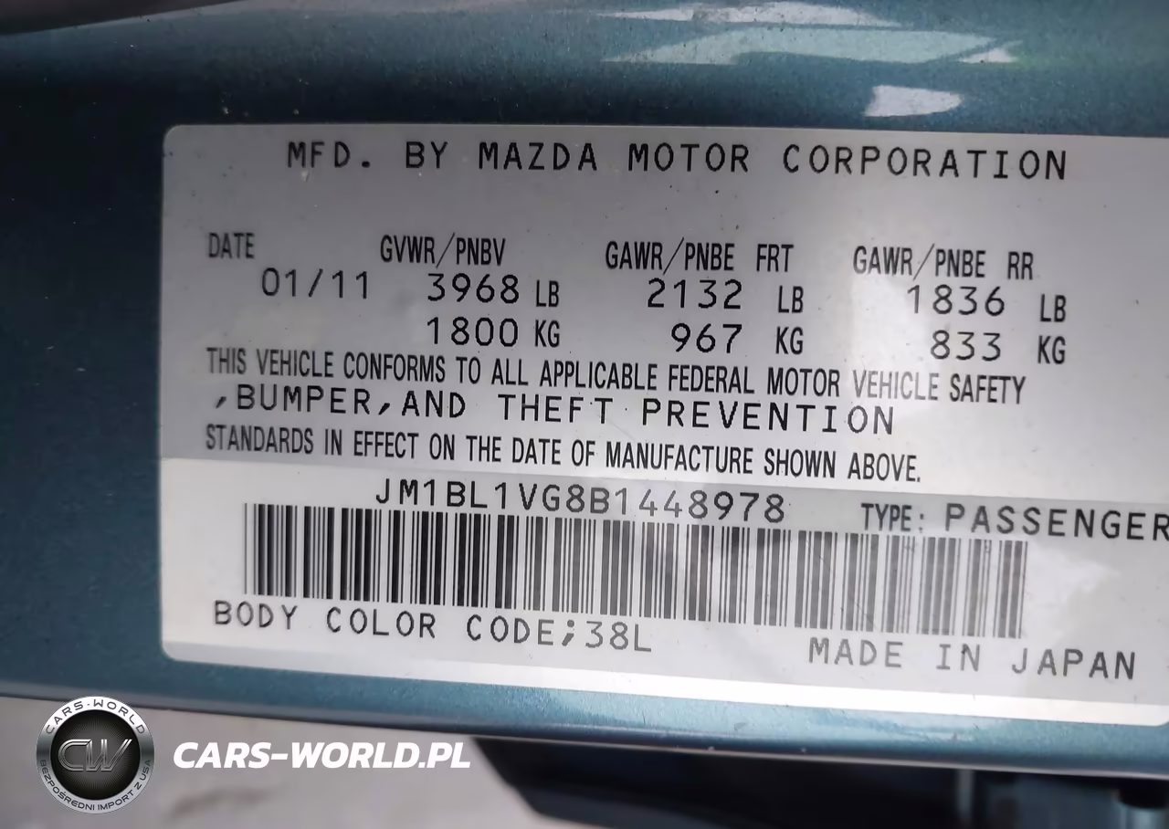 2011 Mazda Mazda3 I Touring VIN:JM1BL1VG8B1448978 - 9