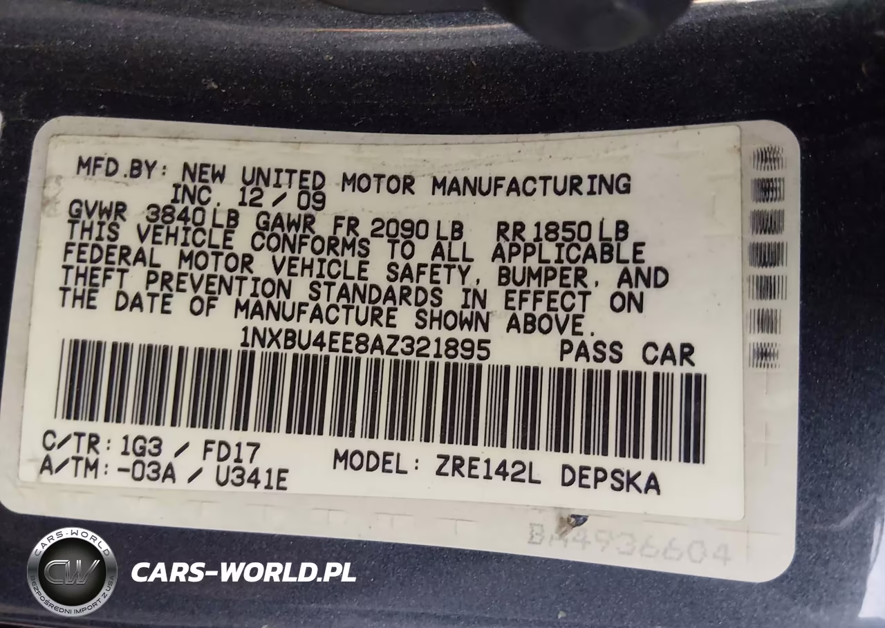 2010 Toyota Corolla S VIN:1NXBU4EE8AZ321895 - 9