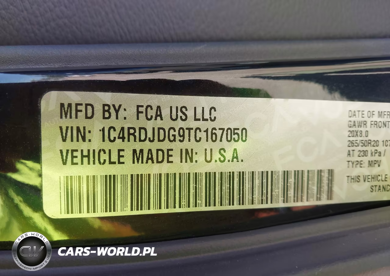 2026 Dodge Durango Gt Awd VIN:1C4RDJDG9TC167050 - 9