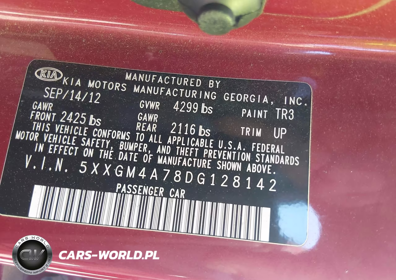 2013 Kia Optima Lx VIN:5XXGM4A78DG128142 - 9