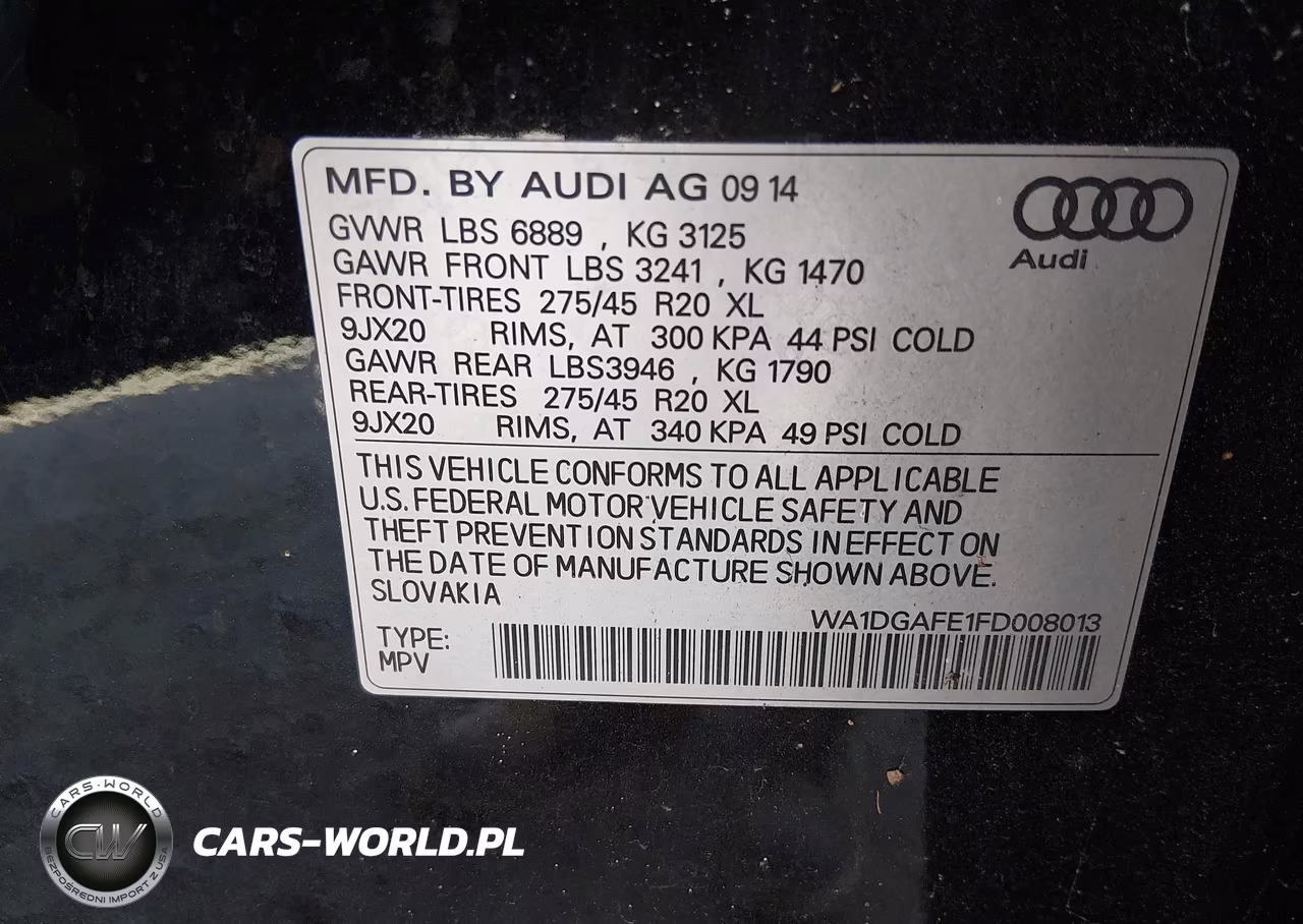 2015 Audi Q7 3.0T S Line Prestige VIN:WA1DGAFE1FD008013 - 9