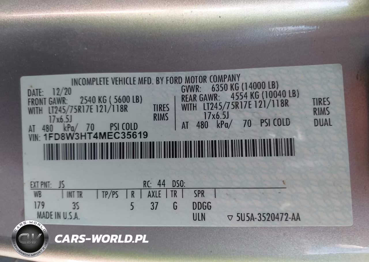 2021 Ford F-350 Chassis Xlt VIN:1FD8W3HT4MEC35619 - 8