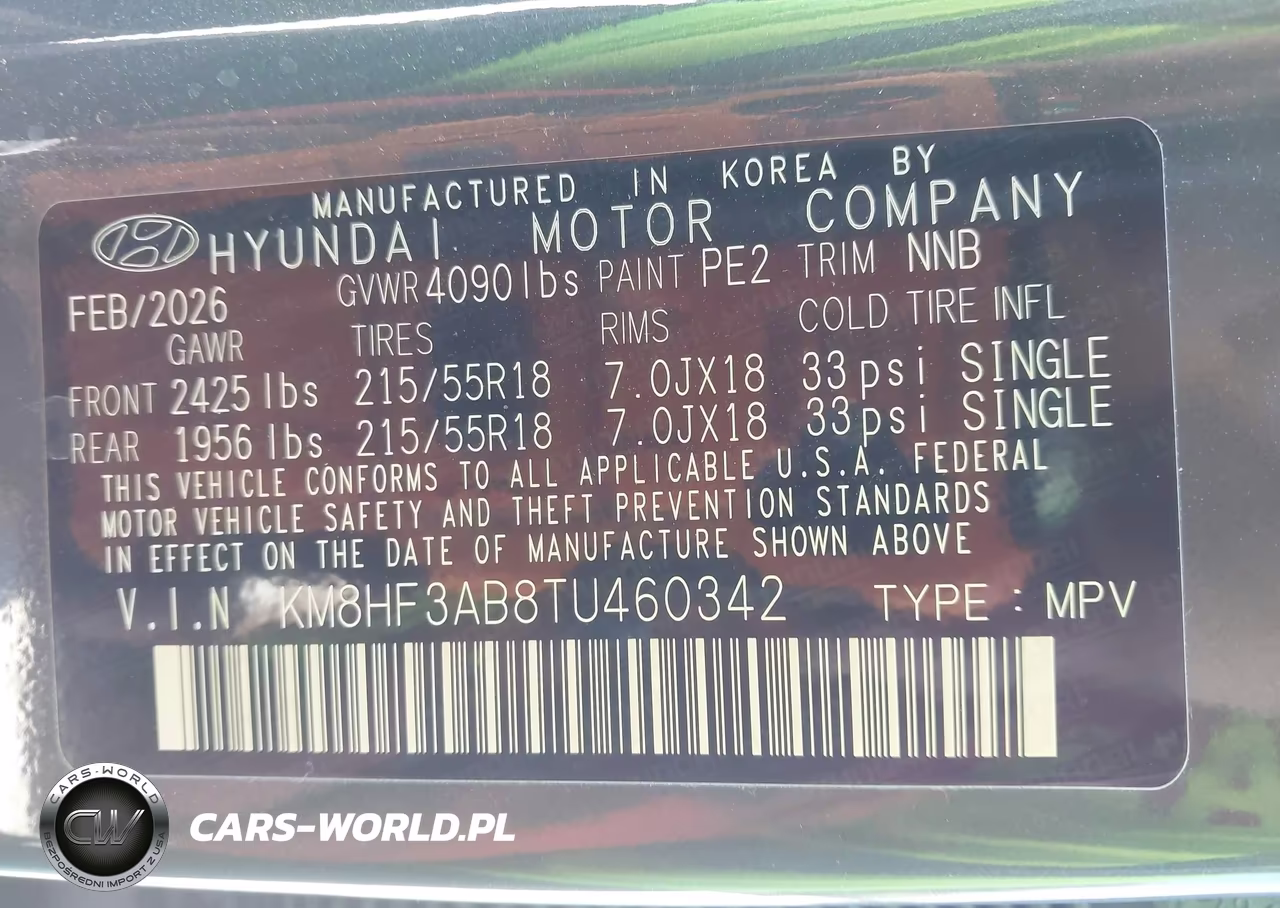2026 Hyundai Kona Sel Sport VIN:KM8HF3AB8TU460342 - 9