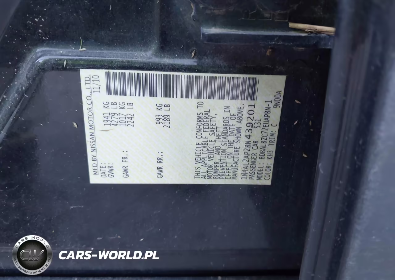2011 Nissan Altima 2.5 S VIN:1N4AL2AP2BN439201 - 9