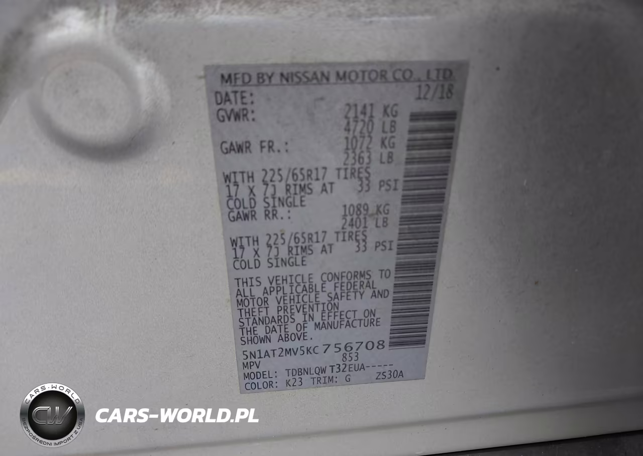 2019 Nissan Rogue Sv VIN:5N1AT2MV5KC756708 - 9