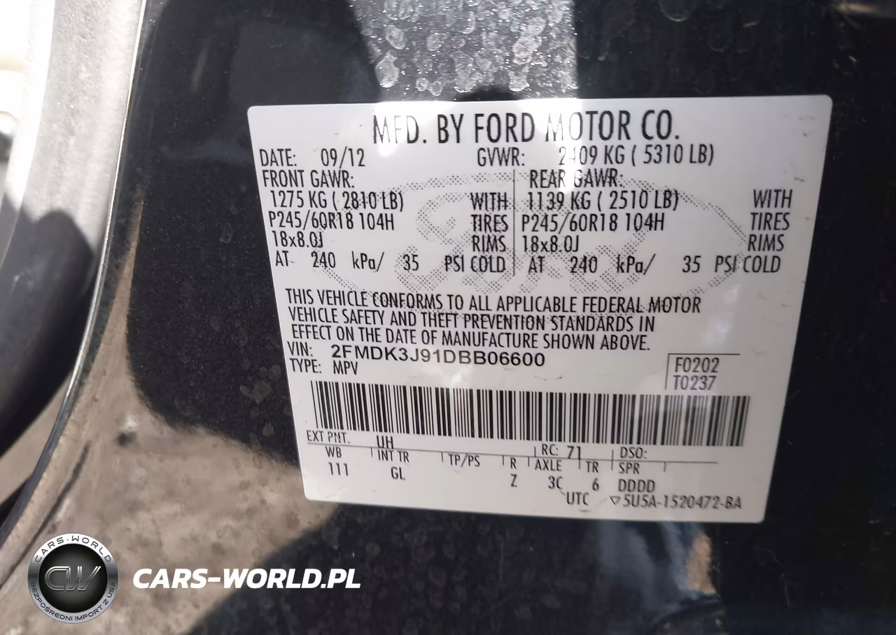 2013 Ford Edge Sel VIN:2FMDK3J91DBB06600 - 9