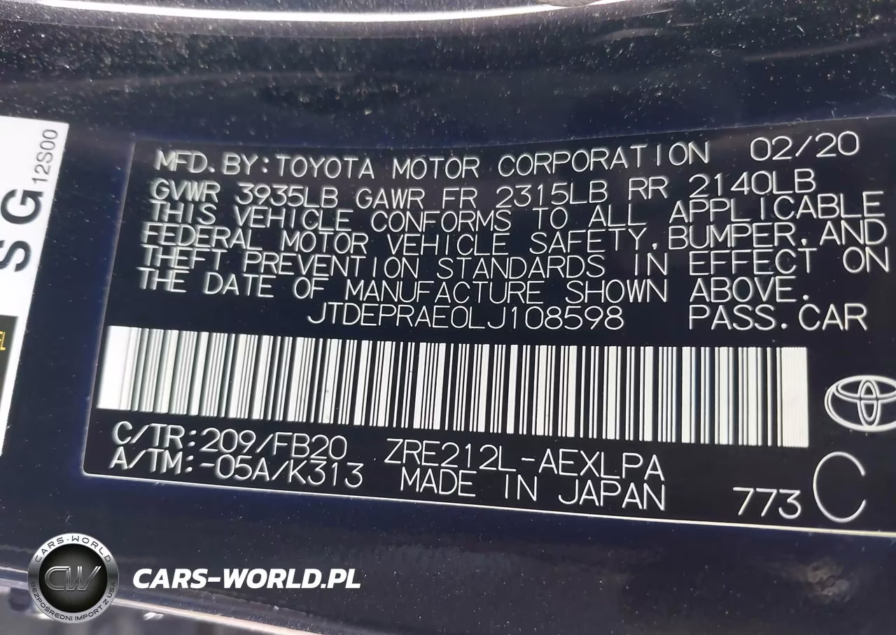 2020 Toyota Corolla Le VIN:JTDEPRAE0LJ108598 - 9