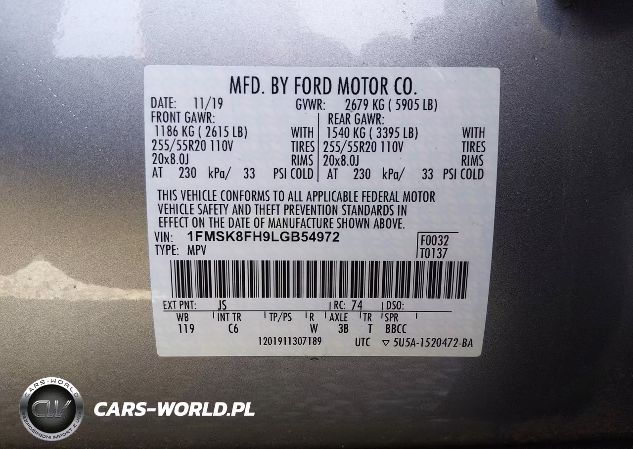 2020 Ford Explorer Limited VIN:1FMSK8FH9LGB54972 - 9