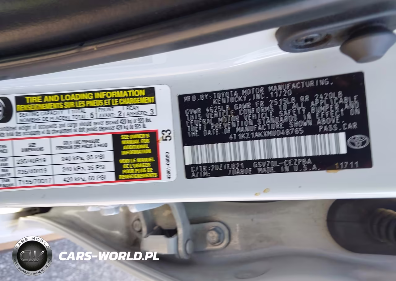 2021 Toyota Camry Trd VIN:4T1KZ1AKXMU048765 - 9