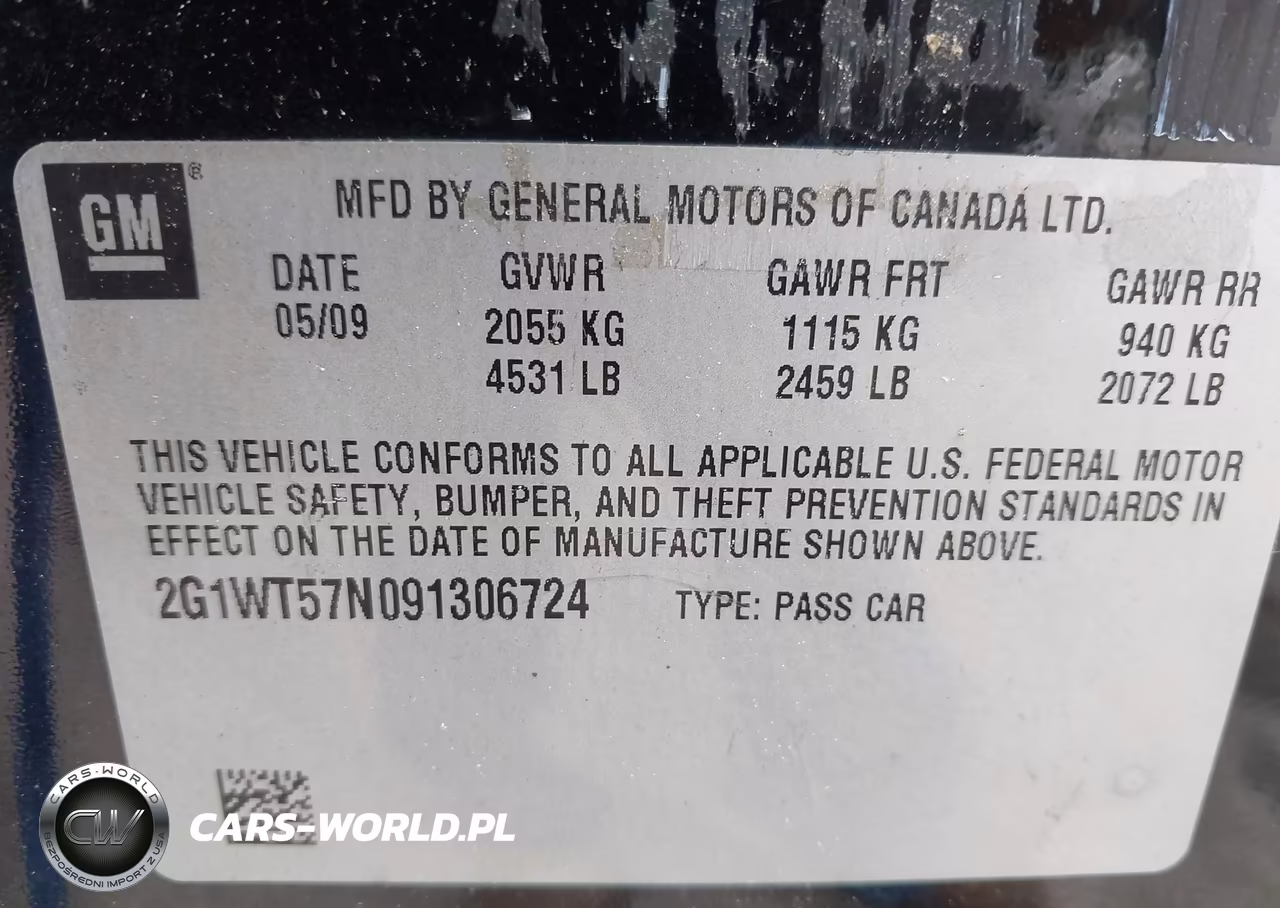 2009 Chevrolet Impala Lt VIN:2G1WT57N091306724 - 9