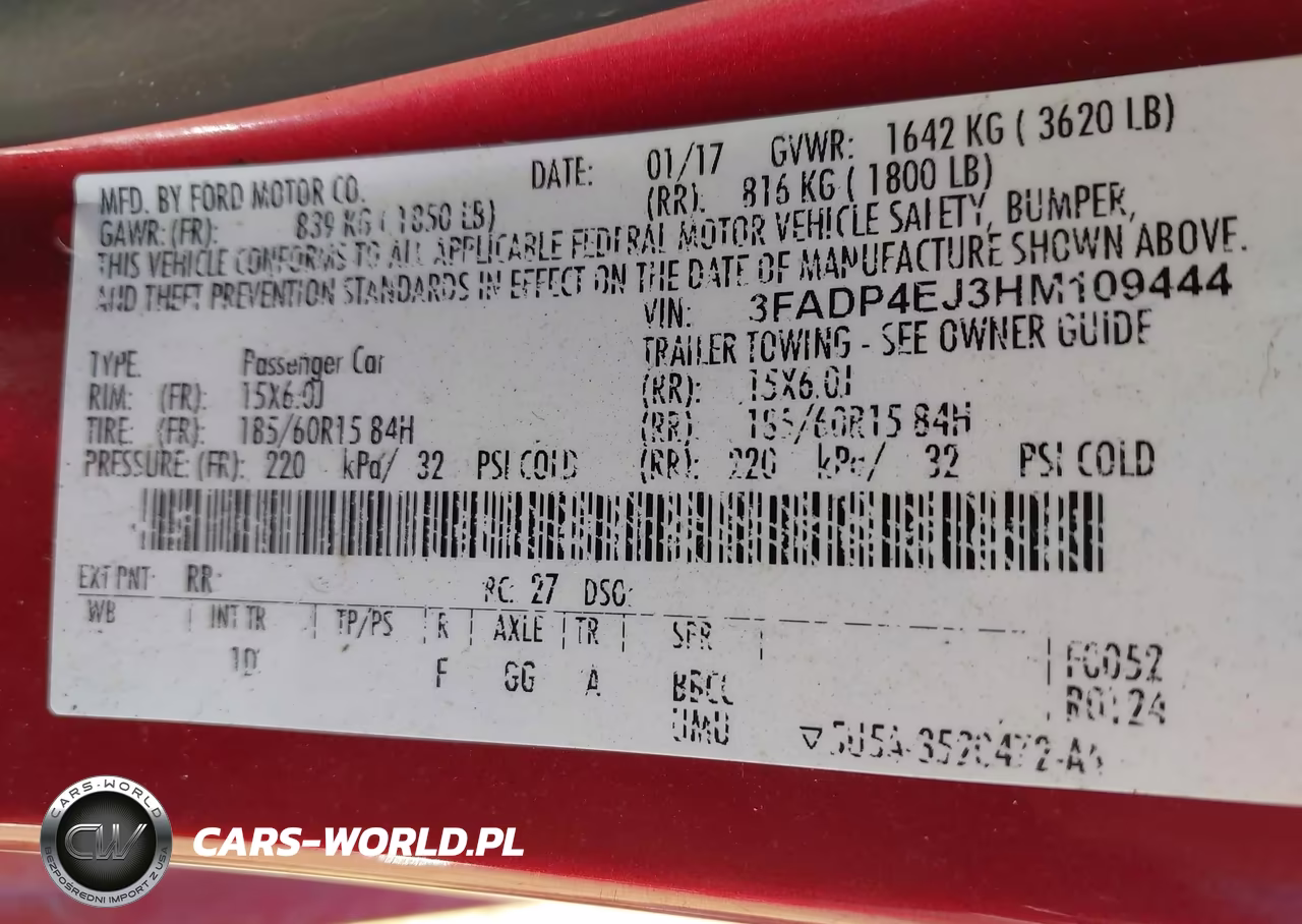2017 Ford Fiesta Se VIN:3FADP4EJ3HM109444 - 9