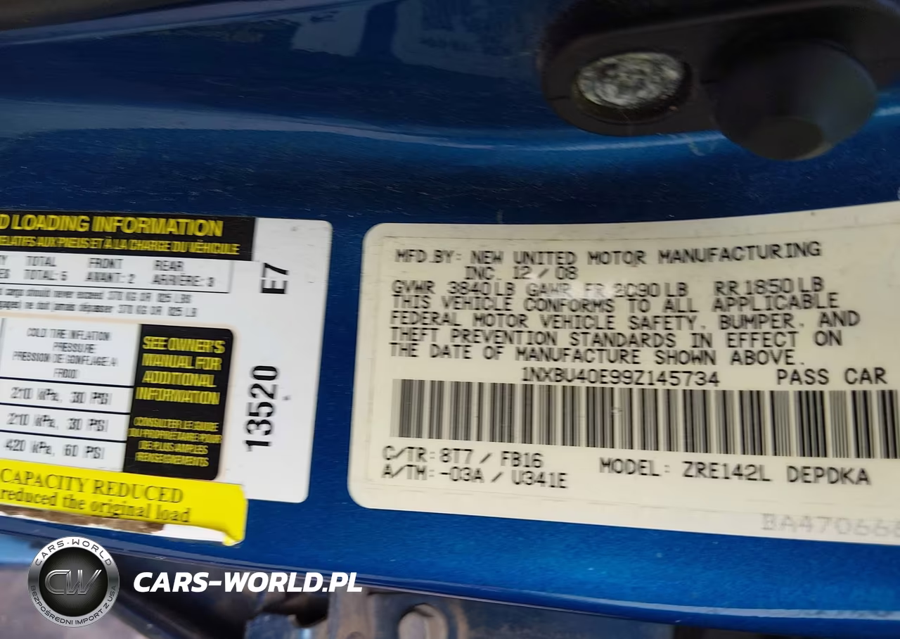 2009 Toyota Corolla Le VIN:1NXBU40E99Z145734 - 9