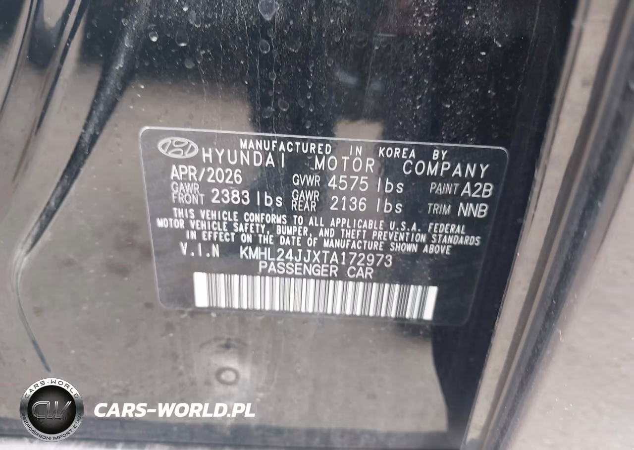 2026 Hyundai Sonata Hybrid Blue VIN:KMHL24JJXTA172973 - 9
