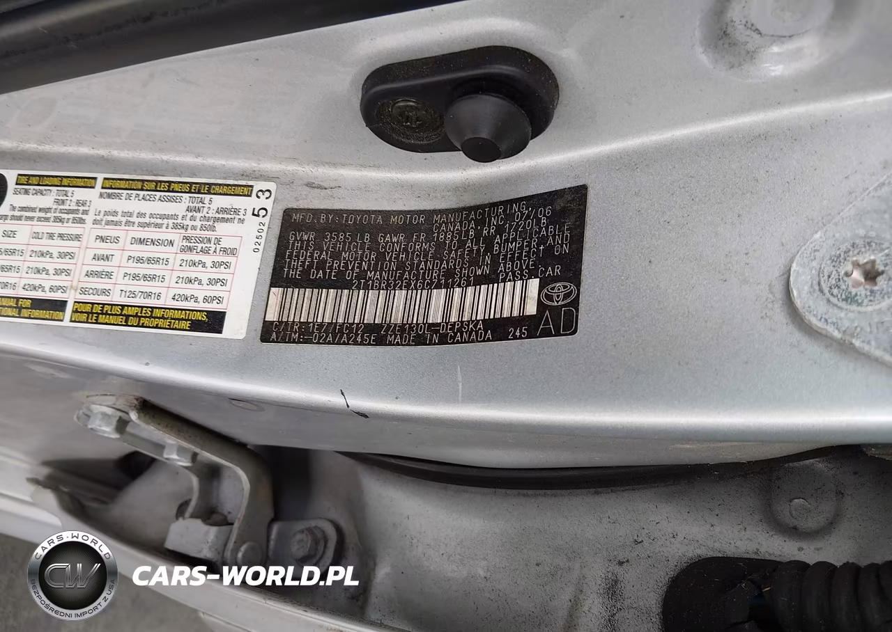 2006 Toyota Corolla S VIN:2T1BR32EX6C711261 - 9
