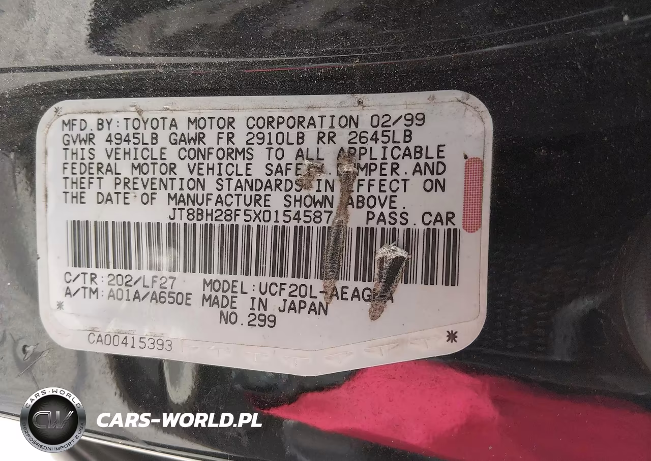 1999 Lexus Ls 400 Luxury Sdn VIN:JT8BH28F5X0154587 - 9
