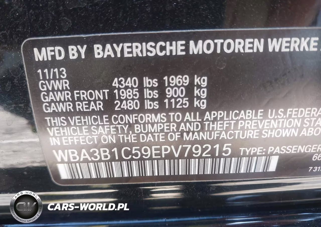 2014 BMW 320I VIN:WBA3B1C59EPV79215 - 9