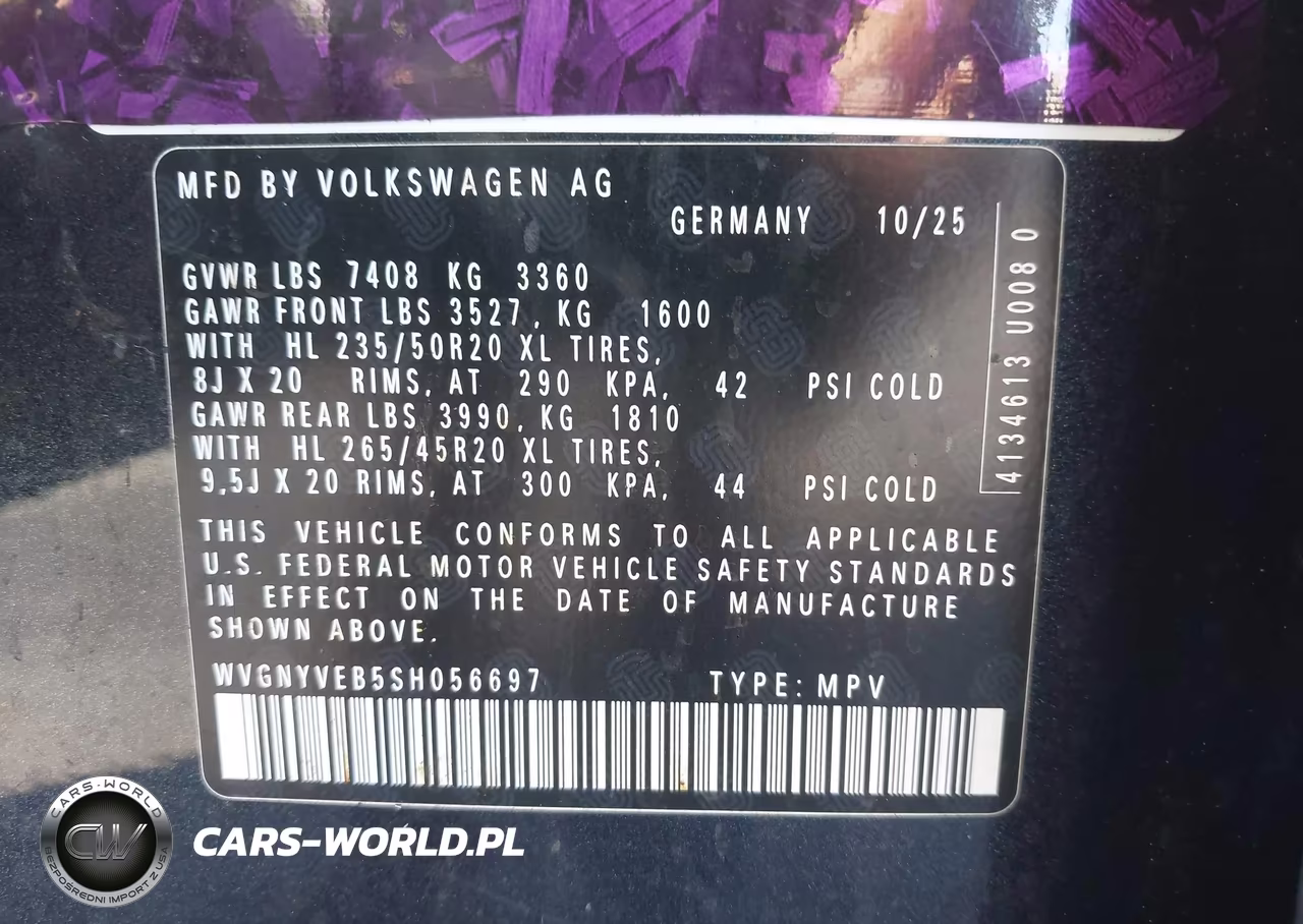 2025 Volkswagen Id. Buzz Pro S Plus With 4Motion VIN:WVGNYVEB5SH056697 - 9