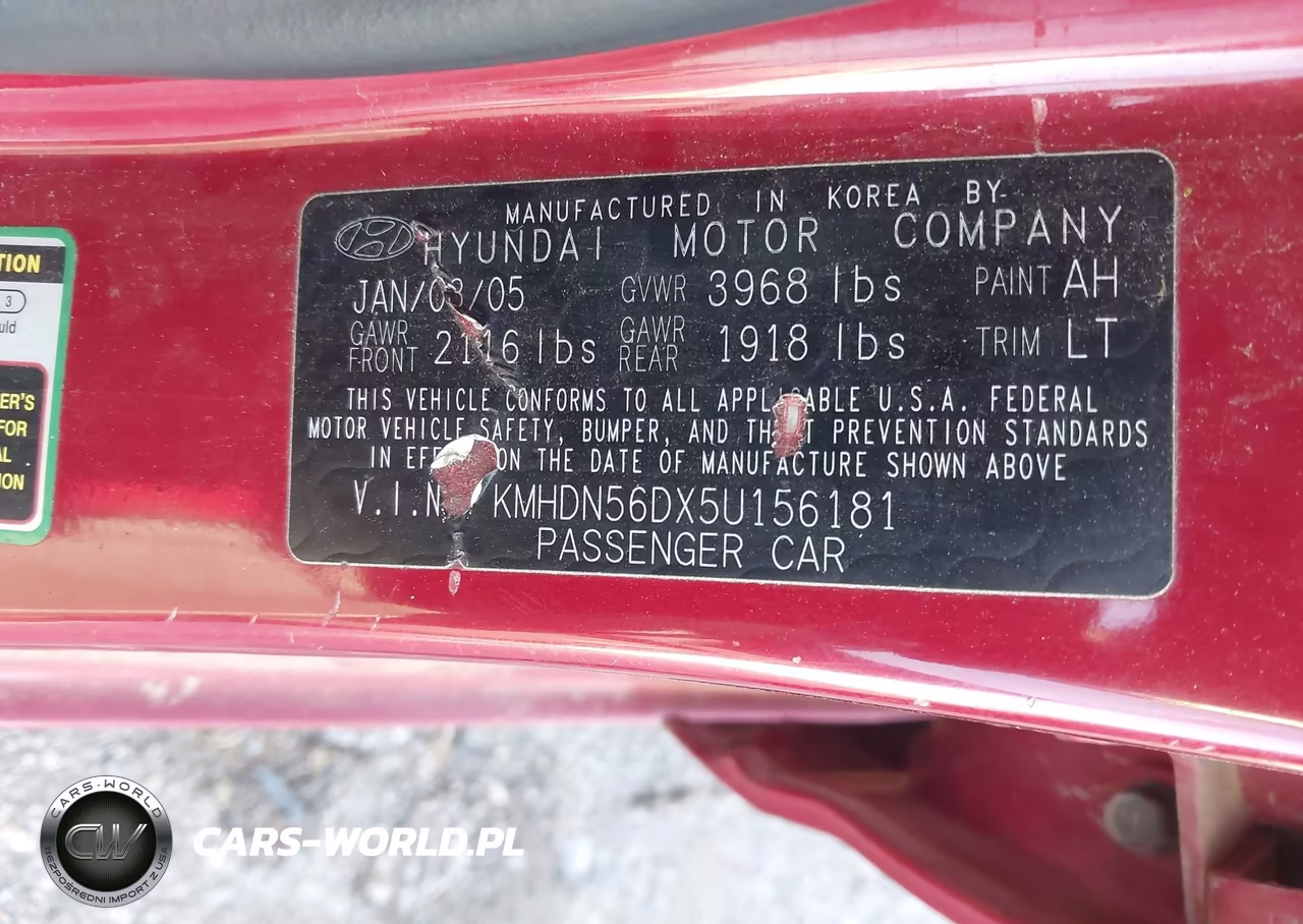 2005 Hyundai Elantra Gls-Gt VIN:KMHDN56DX5U156181 - 9