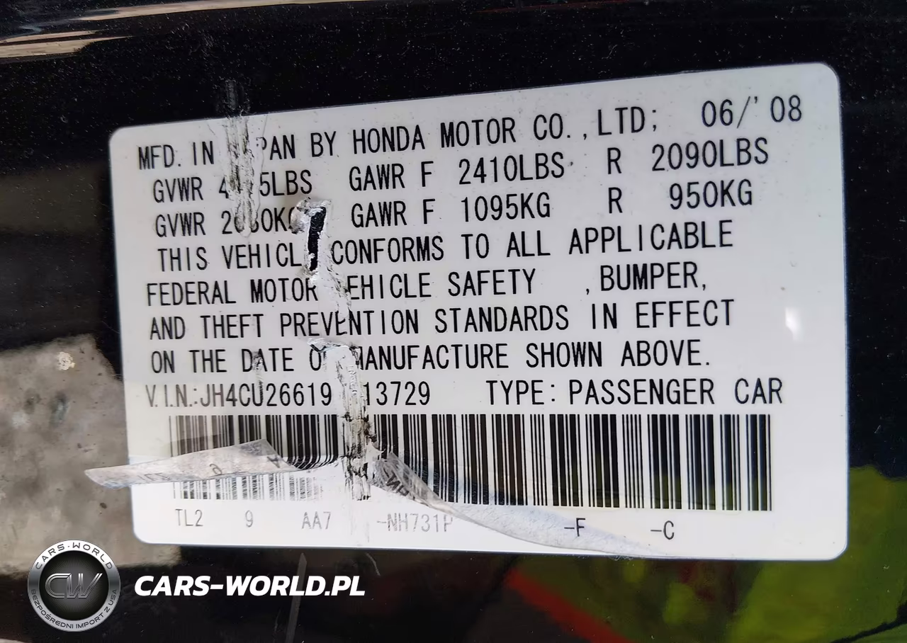 2009 Acura Tsx VIN:JH4CU26619C013729 - 9
