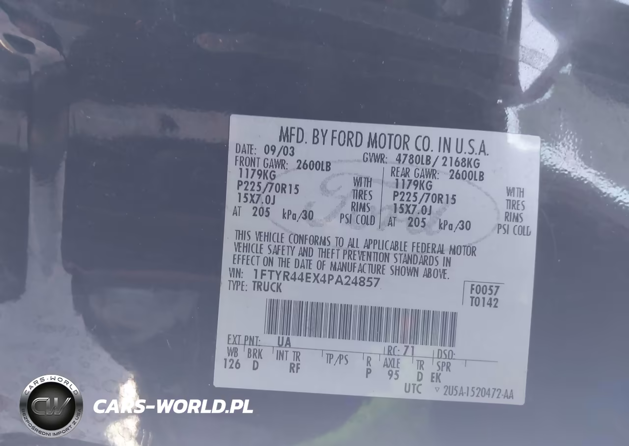 2004 Ford Ranger Xlt VIN:1FTYR44EX4PA24857 - 9