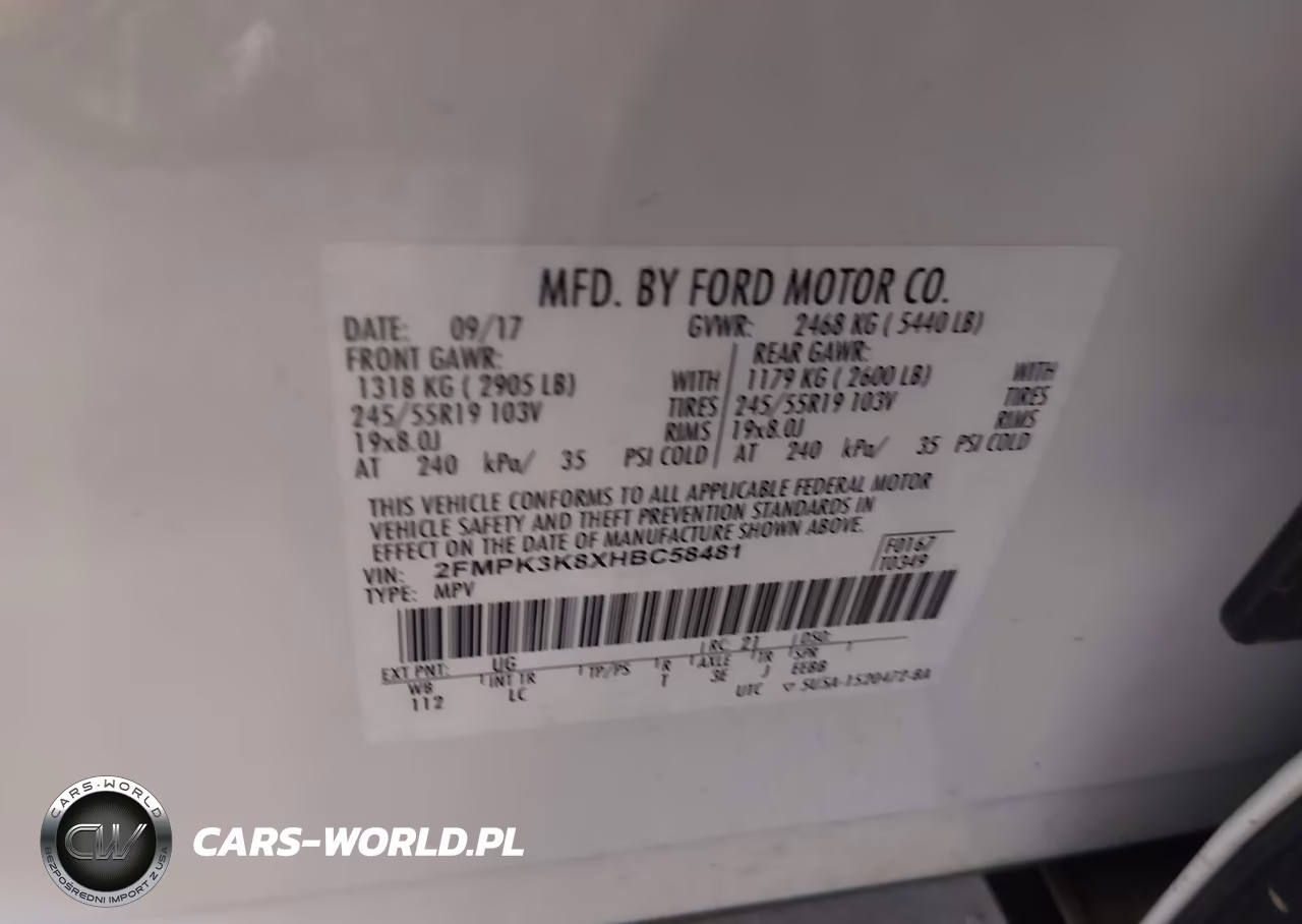 2017 Ford Edge Titanium VIN:2FMPK3K8XHBC58481 - 9
