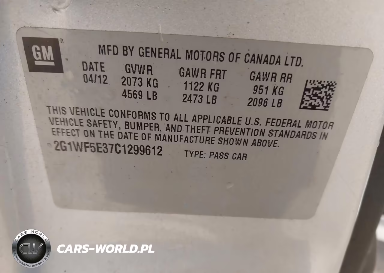 2012 Chevrolet Impala Ls VIN:2G1WF5E37C1299612 - 9