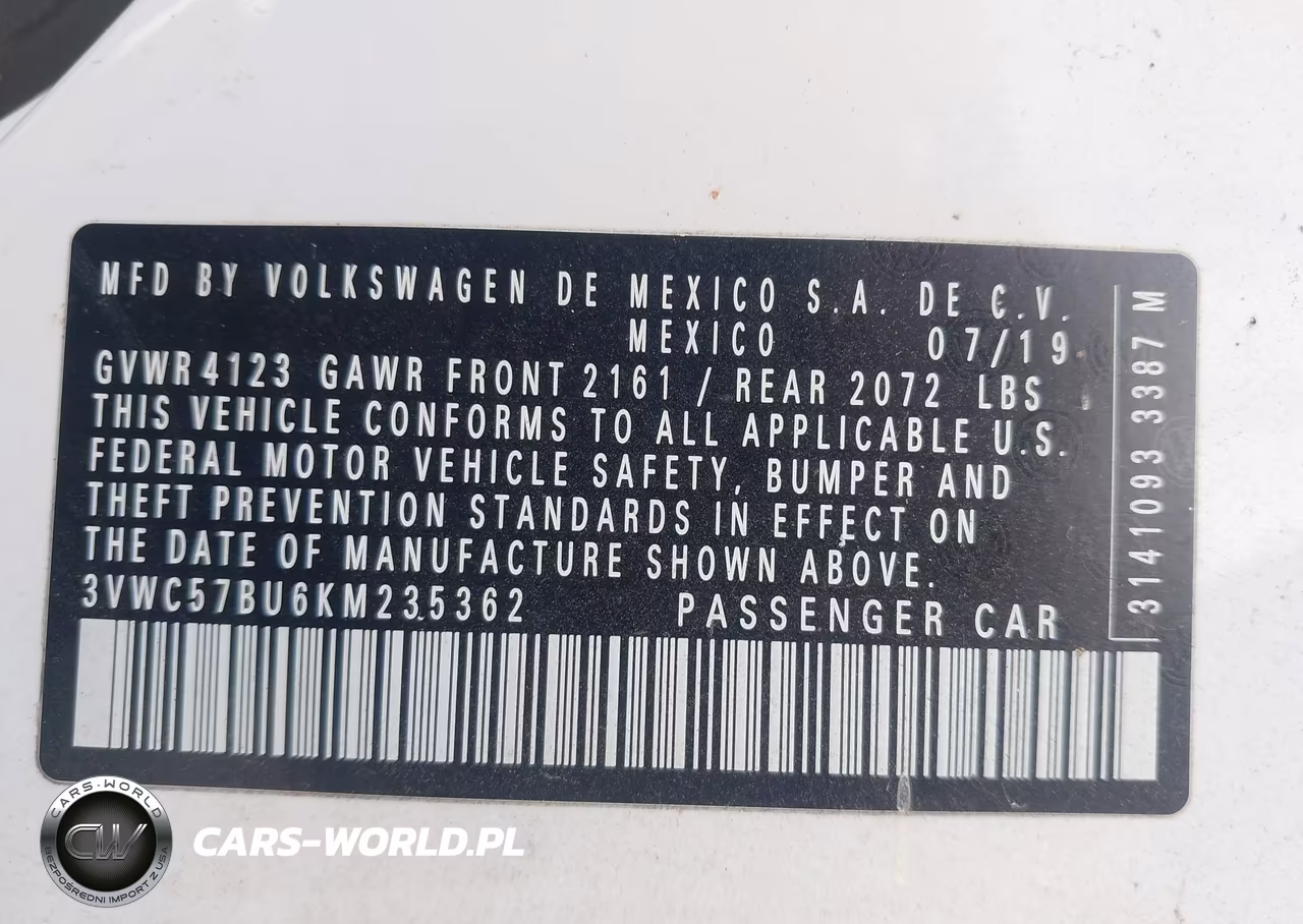 2019 Volkswagen Jetta 1.4T R-Line-1.4T S-1.4T Se VIN:3VWC57BU6KM235362 - 16