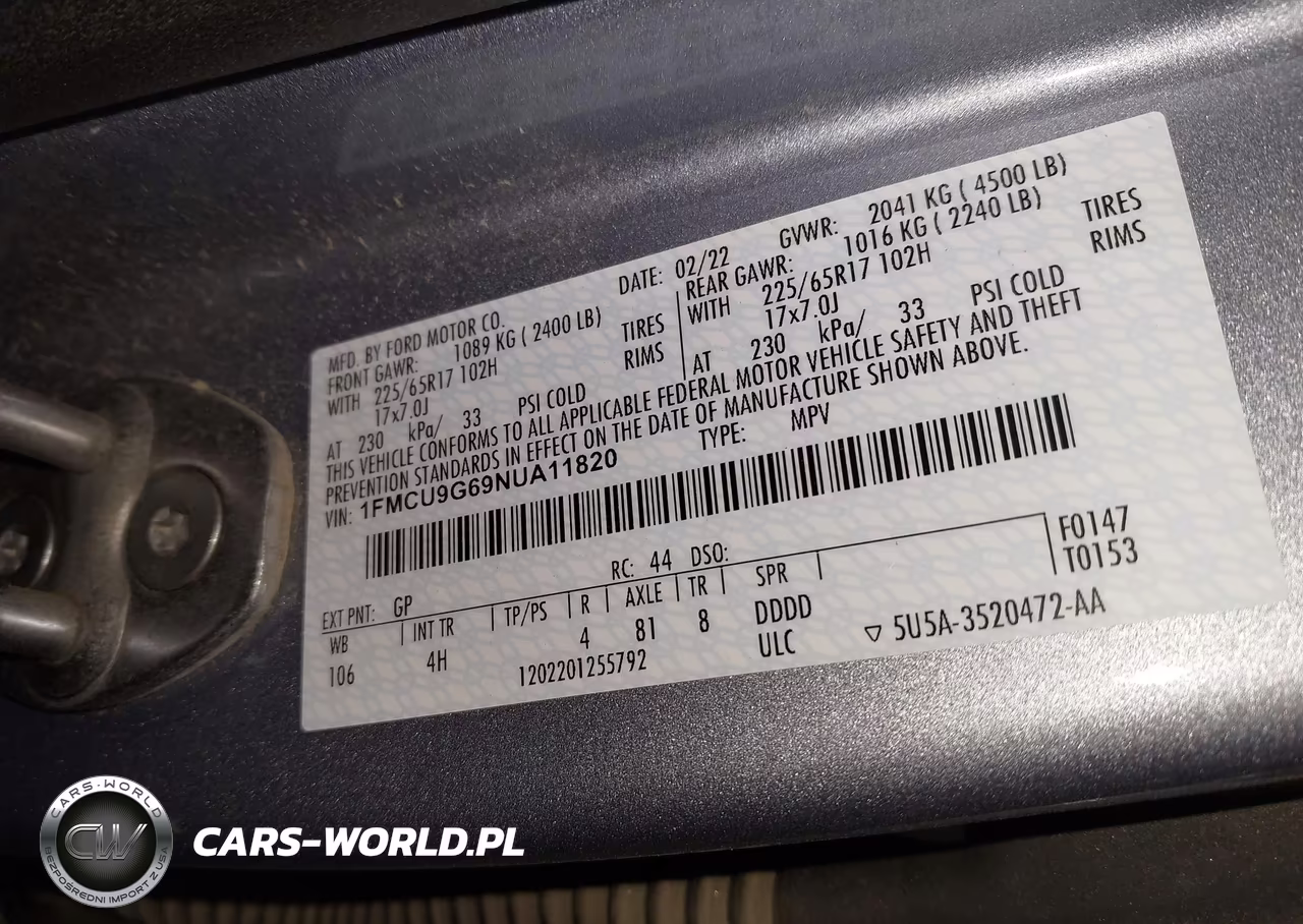 2022 Ford Escape Se VIN:1FMCU9G69NUA11820 - 9