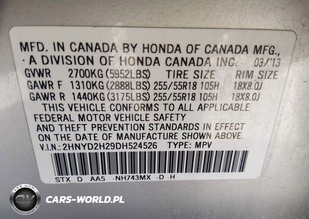 2013 Acura Mdx VIN:2HNYD2H29DH524526 - 9