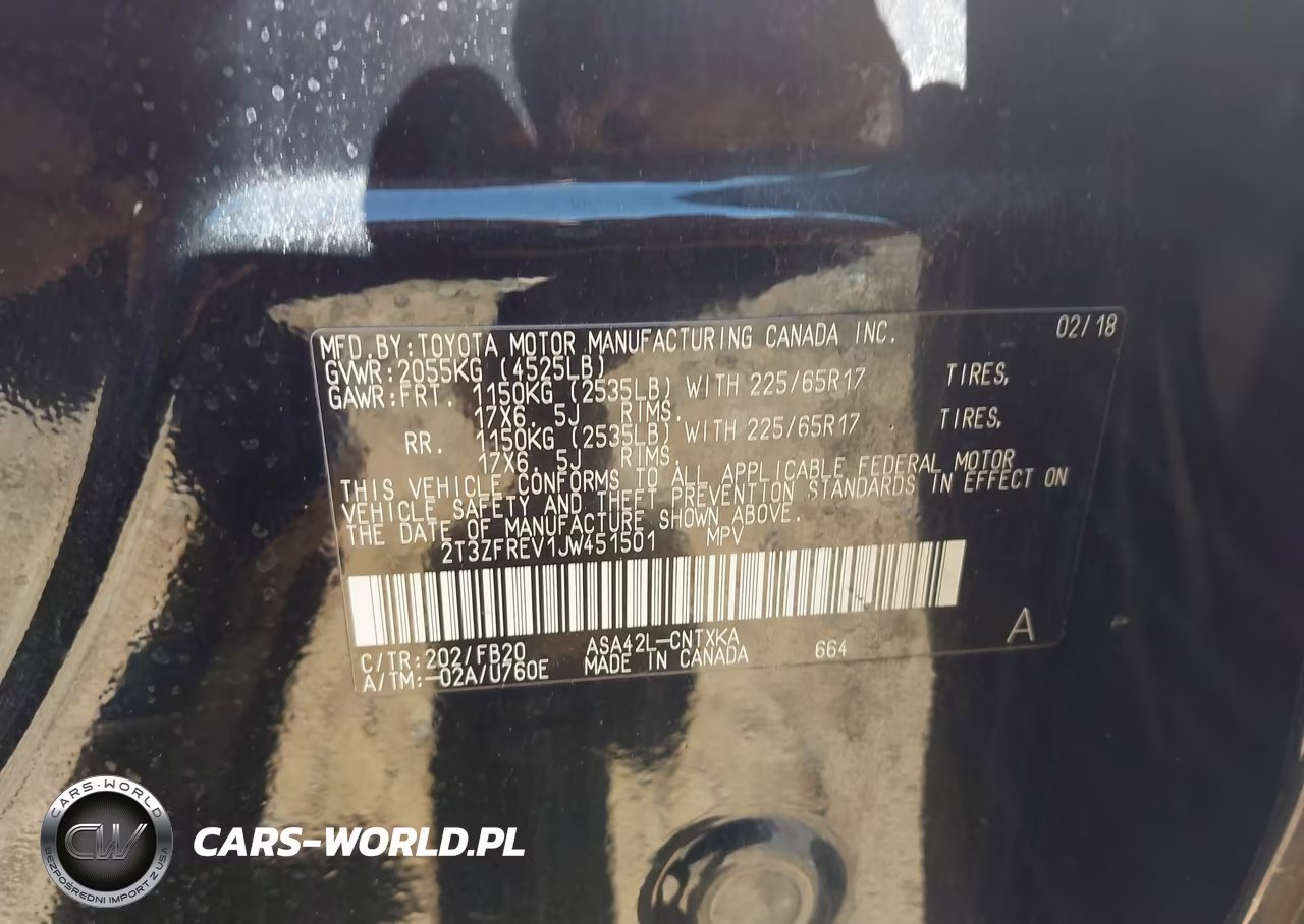 2018 Toyota Rav4 Le VIN:2T3ZFREV1JW451501 - 9