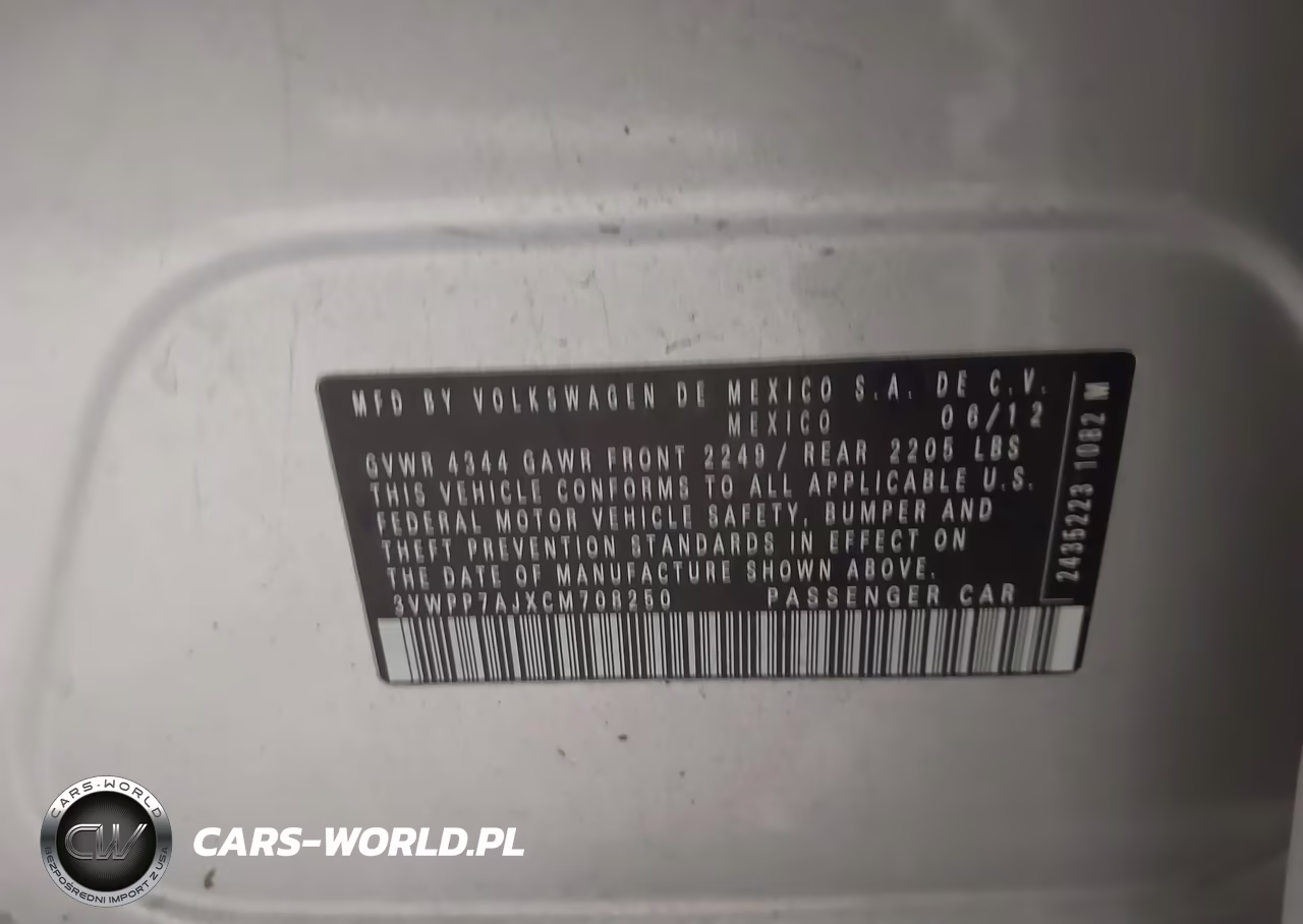 2012 Volkswagen Jetta Sportwagen 2.5L S VIN:3VWPP7AJXCM708250 - 9