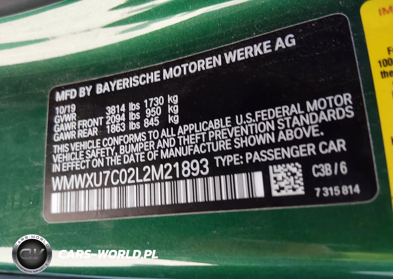 2020 Mini Hardtop Cooper VIN:WMWXU7C02L2M21893 - 9