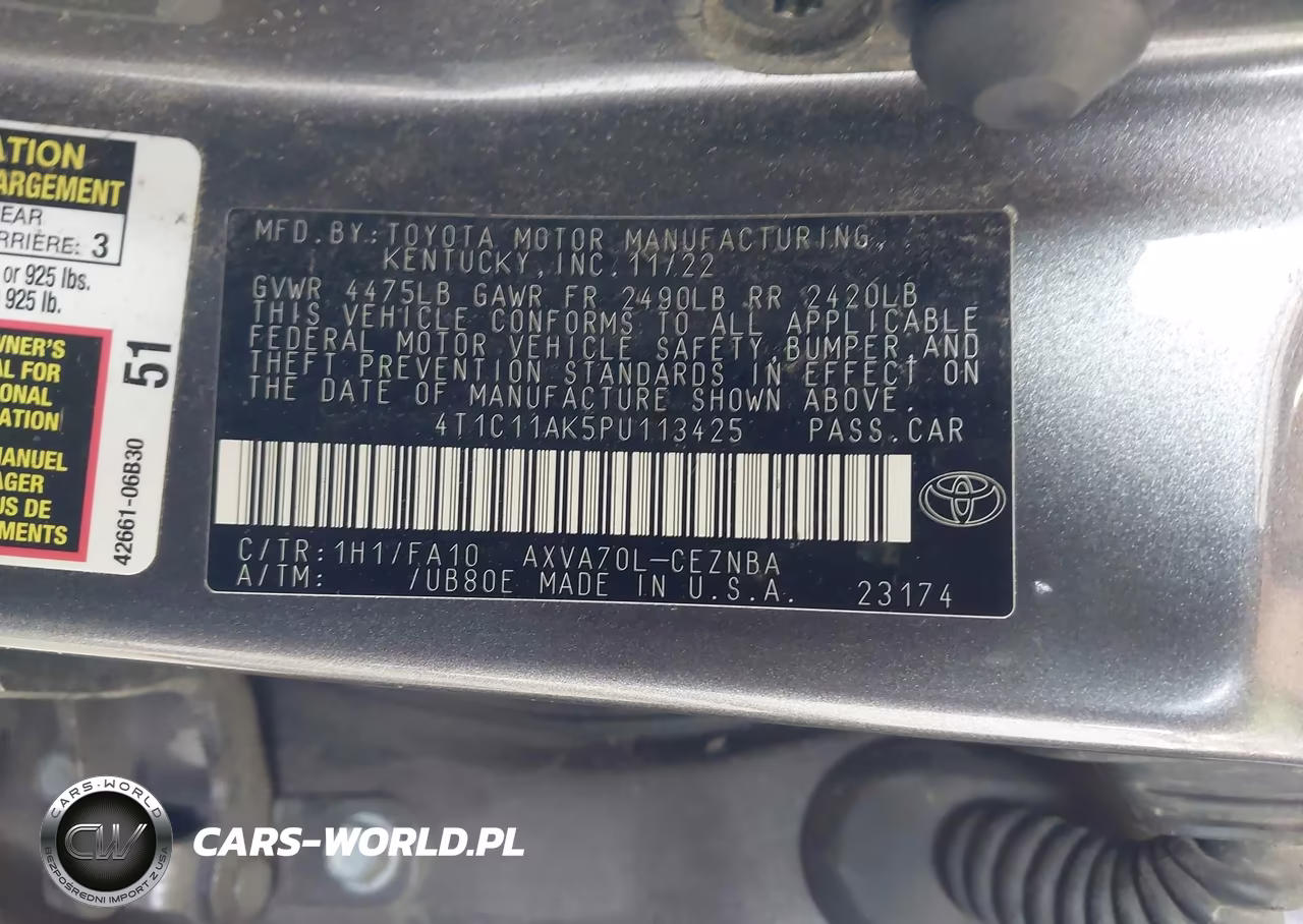 2023 Toyota Camry Le VIN:4T1C11AK5PU113425 - 9
