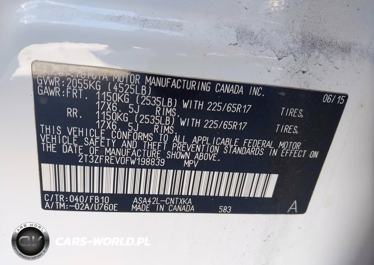 2015 Toyota Rav4 Le VIN:2T3ZFREV0FW198839 - 9