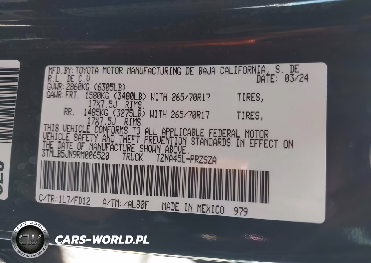 2024 Toyota Tacoma Trd Off Road VIN:3TMLB5JN9RM006520 - 9
