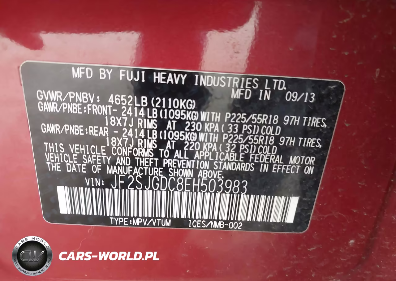 2014 Subaru Forester 2.0Xt Premium VIN:JF2SJGDC8EH503983 - 9