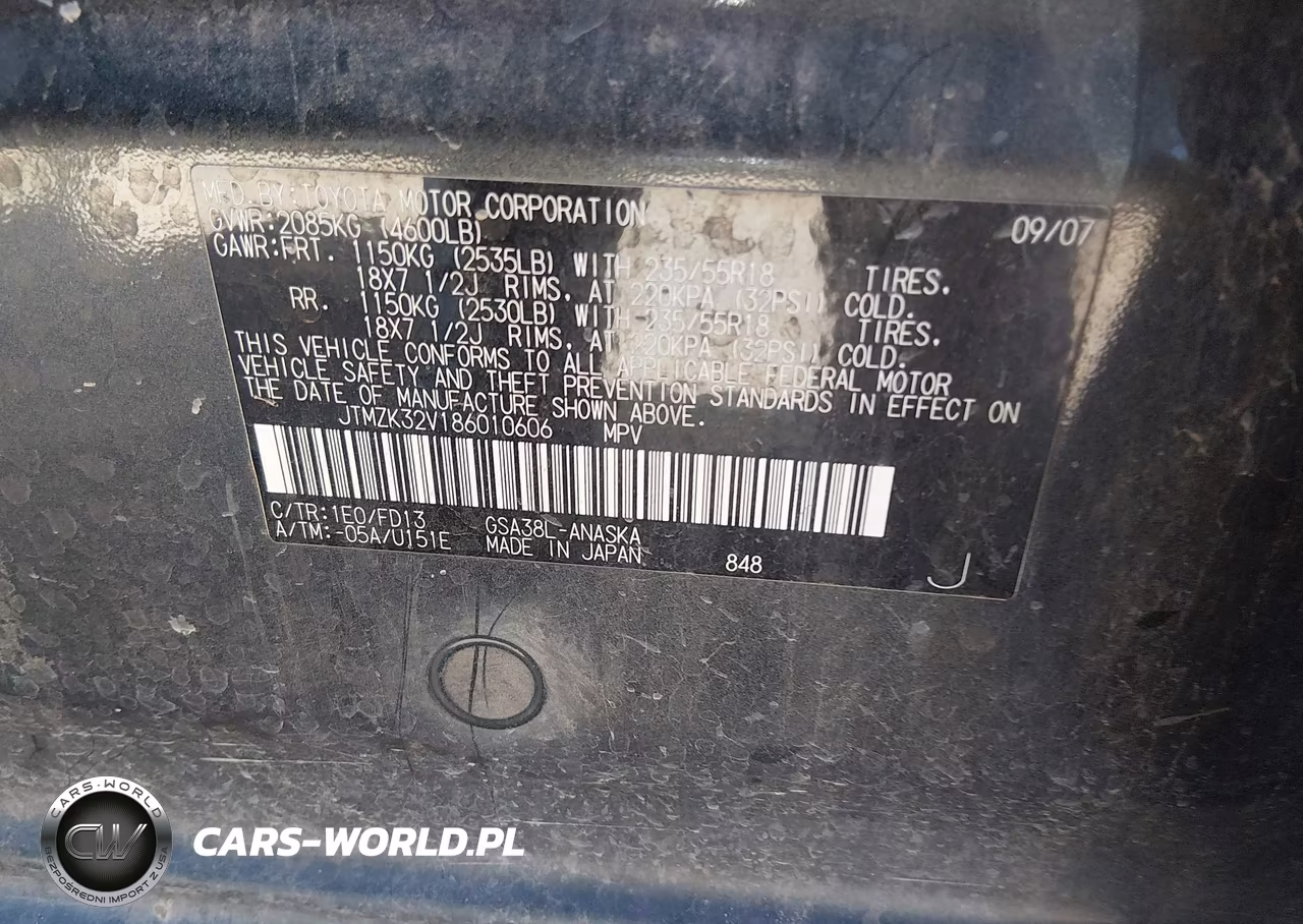 2008 Toyota Rav4 Sport V6 VIN:JTMZK32V186010606 - 9