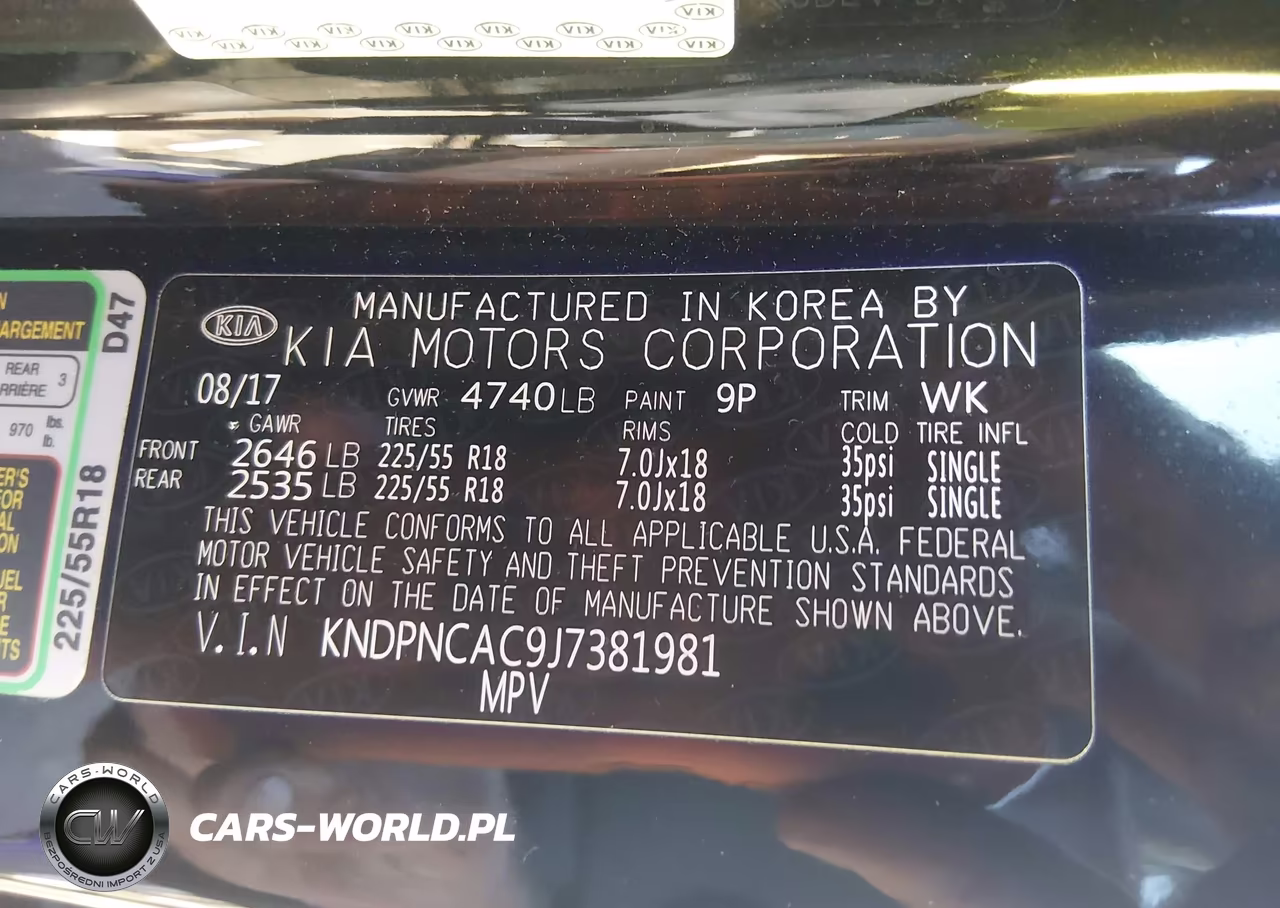 2018 Kia Sportage Ex VIN:KNDPNCAC9J7381981 - 9