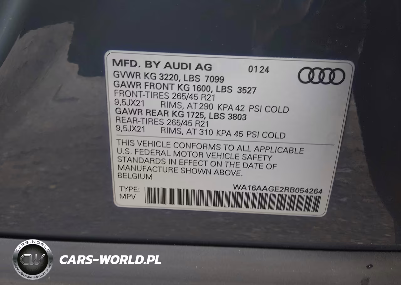2024 Audi Q8 E-Tron Prestige Quattro VIN:WA16AAGE2RB054264 - 9