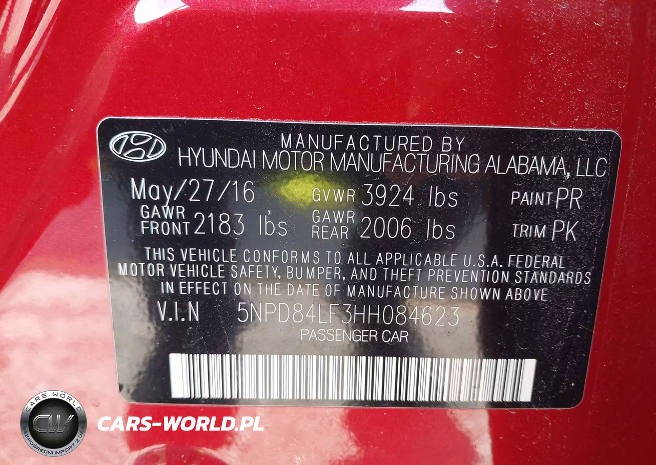 2017 Hyundai Elantra Se VIN:5NPD84LF3HH084623 - 9