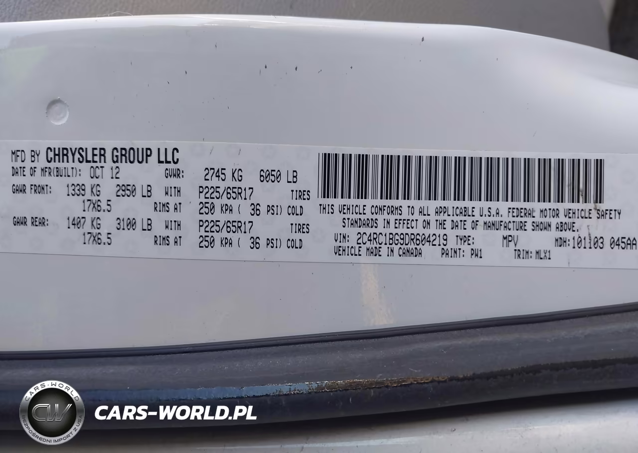 2013 Chrysler Town & Country Touring VIN:2C4RC1BG9DR604219 - 9