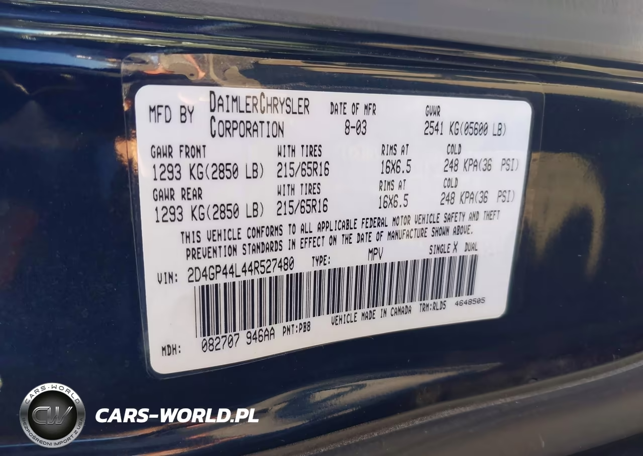 2004 Dodge Grand Caravan Sxt VIN:2D4GP44L44R527480 - 9