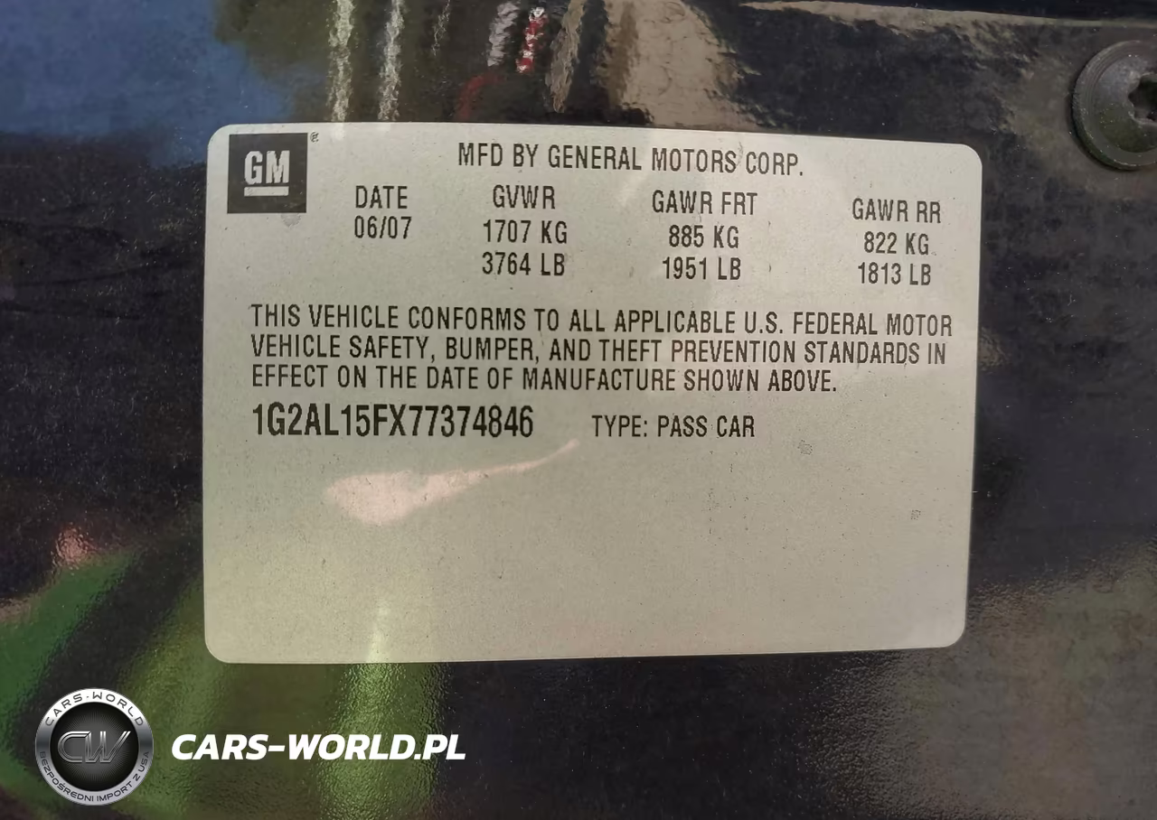2007 Pontiac G5 VIN:1G2AL15FX77374846 - 9